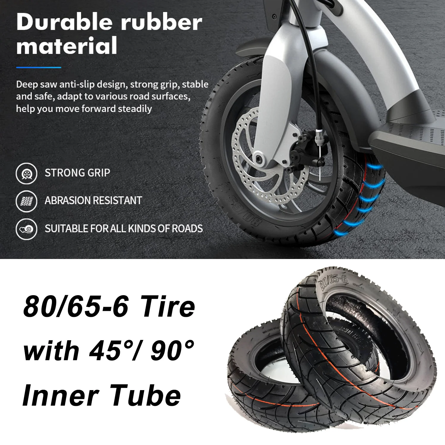 80/65-6 Tire and Inner Tube 10-Inch Scooter Tire for Kugoo M4 Pro/Zero 10X/KUKIRIN G2 Max/Inokim oxo/Kugoo G1 255X80 Parts view 3