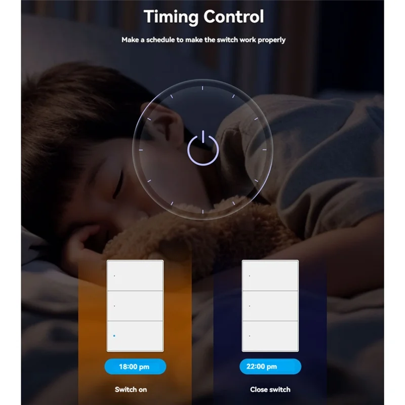 Interruptor inteligente A95G Matter Wifi, interruptor de luz de pared, Control inteligente 1, 2, 3, 4, 6 bandas, botón para aplicación Smartthings Homekit
