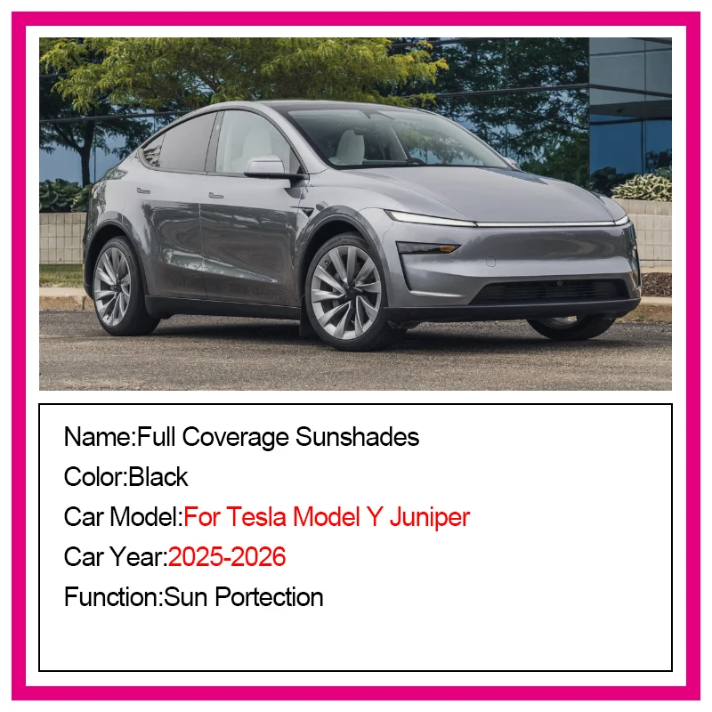 Sunshade For Tesla Model Y Juniper 2025 2026 Car Window Mesh Sun Visor Shades Stickers Coverage Curtains Auto Parts Accessories
