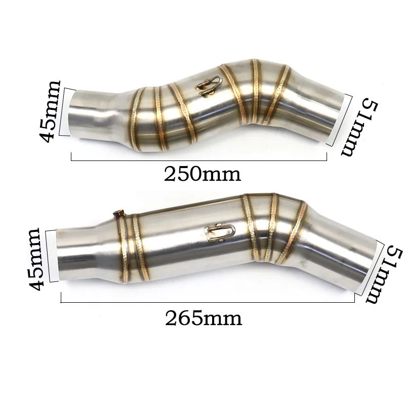 Motorcycle Exhaust Middle Pipe High - Efficiency Exhaust Muffler Escape Link Pipe WIth Gasket 2010-2017 For Kawasaki Z1000