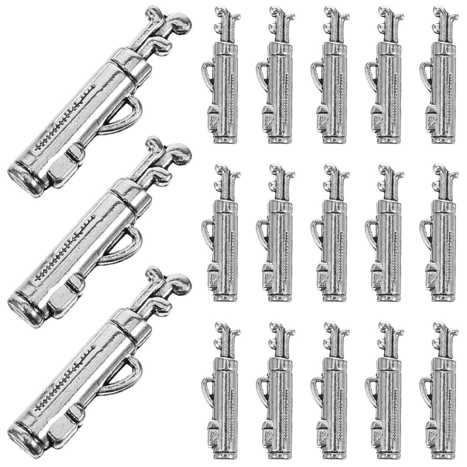 

20Pcs Golf Bat Metal Pendant Set Sturdy DIY Jewelry Making Charms for Bracelet Necklace Keychain Golf Sports Gift
