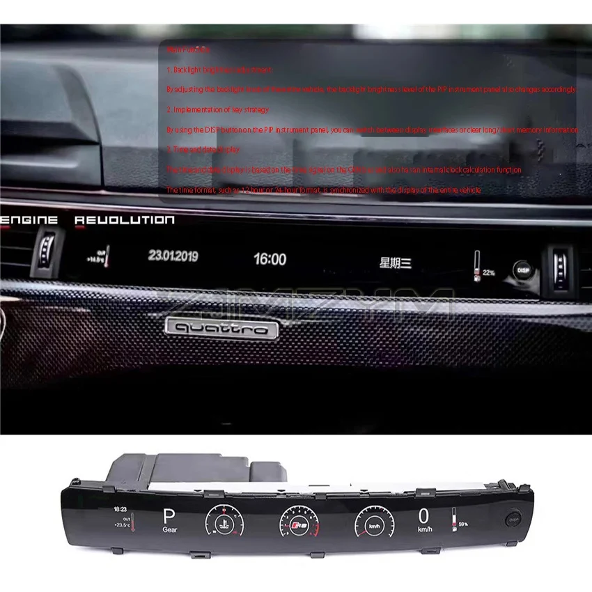 

Suitable For Audi A4/A5/S4/S5 2017-2024 Model Passenger LCD Screen And Passenger Display Screen Modification Instrument Panel