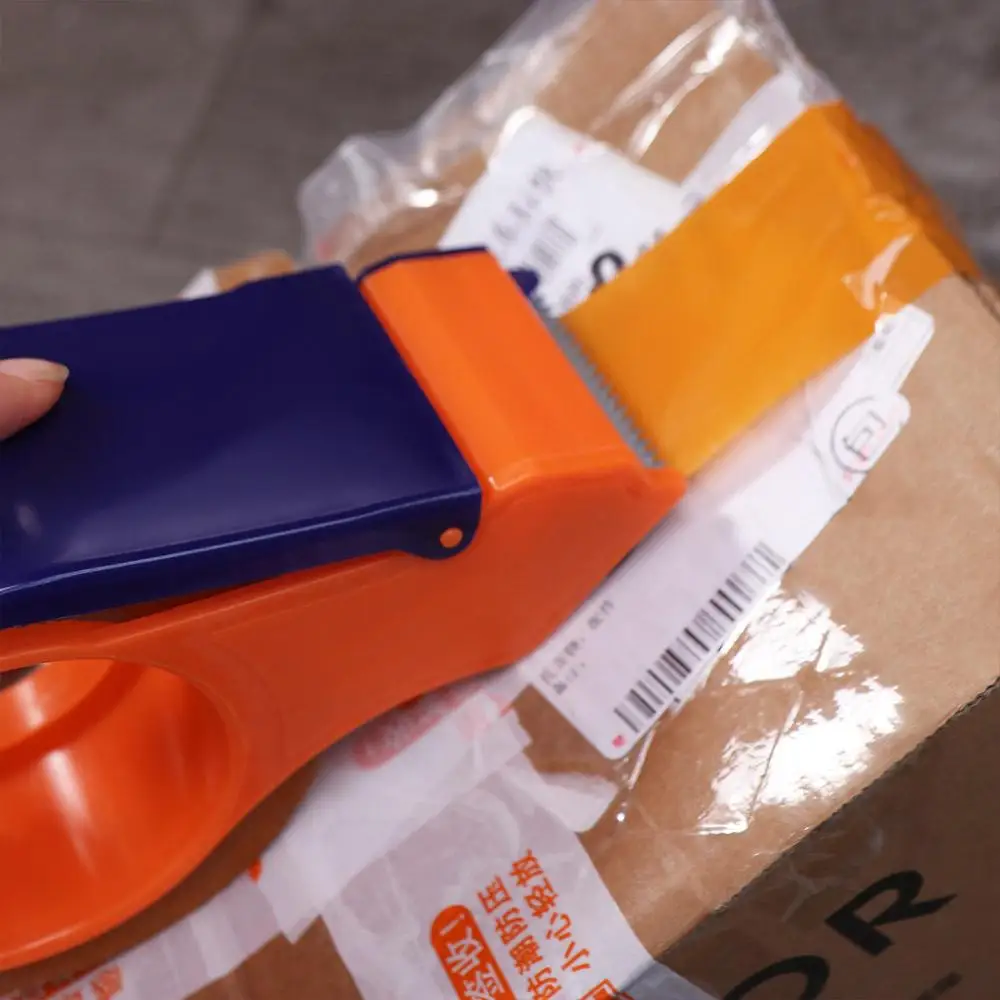 Herramienta de embalaje, práctico dispensador de cinta, soporte cortador de cinta de dientes de hierro y plástico, máquina de sellado de cajas DIY de 5cm y 6cm, embalaje exprés