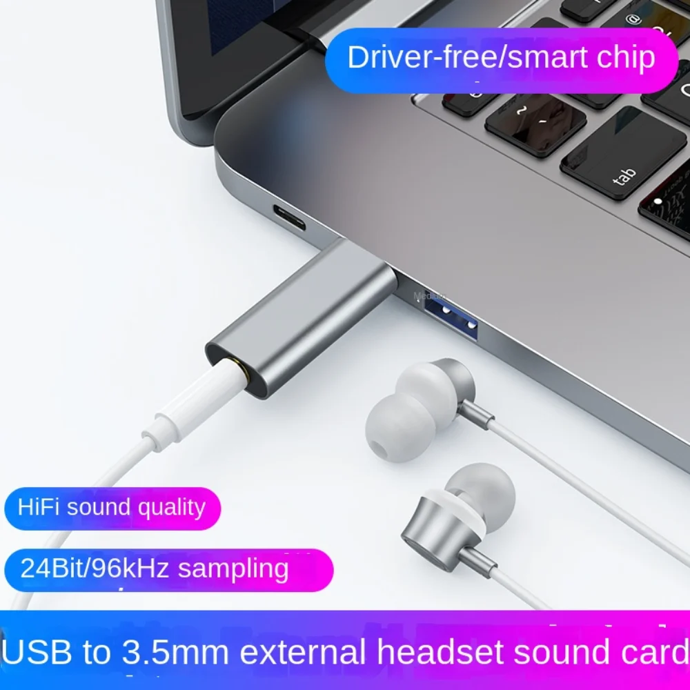 

USB To 3.5mm Headphone 3.5mm Adapter External Stereo-Sound 2 in 1 Earphone Jack Adapter Portable Audio Wired Headset Converter