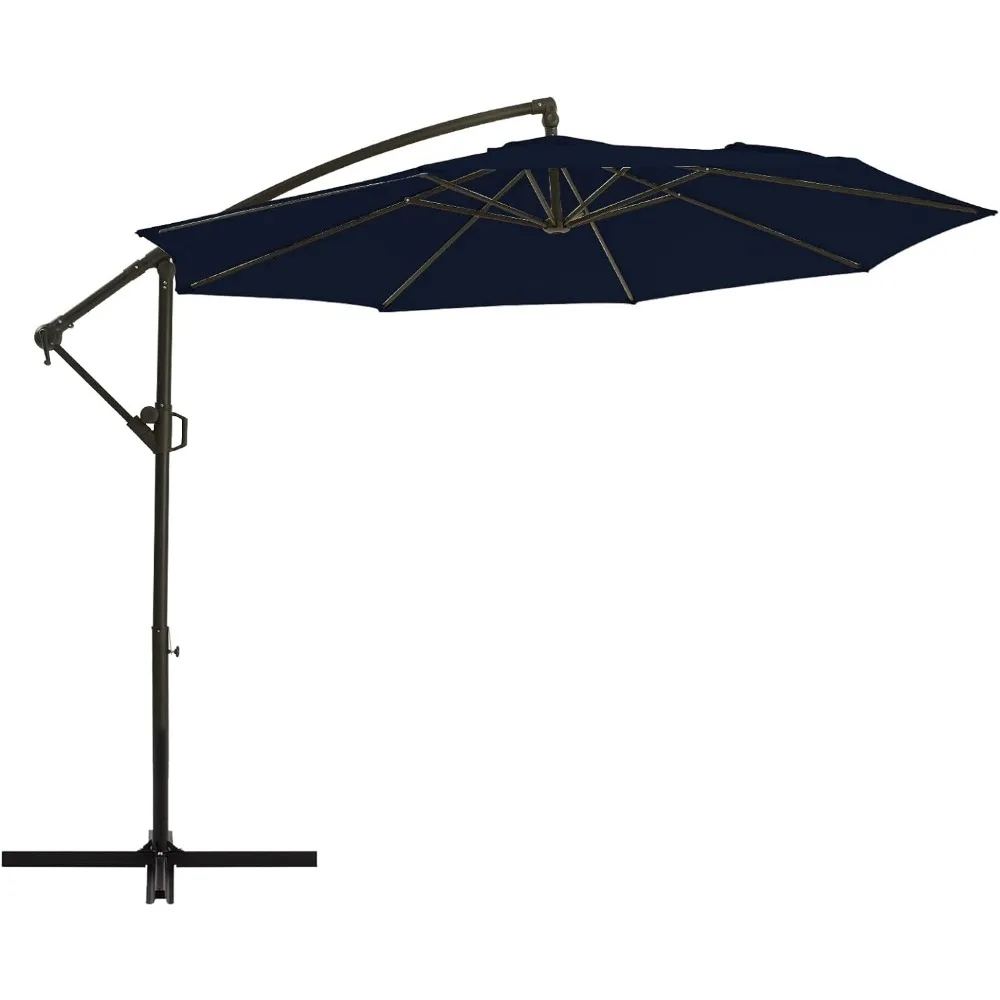 

Fade Resistant Waterproof RECYCLED FABRIC Canopy & Cross Base Umbrellas and Terrace Bases for Yard Garden & Deck Outdoor