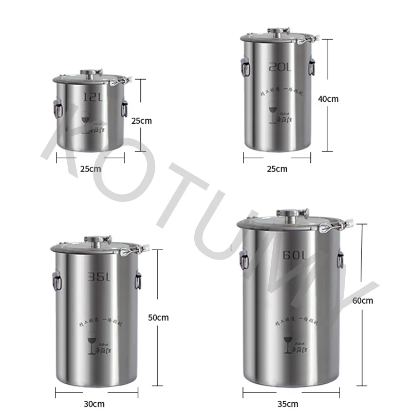 12L/20L الكحول المقطر أنبوب النحاس Moonshine لا تزال الأرواح المنزل المشروب النبيذ صنع عدة غلاية زيت من الفولاذ المقاوم للصدأ #3