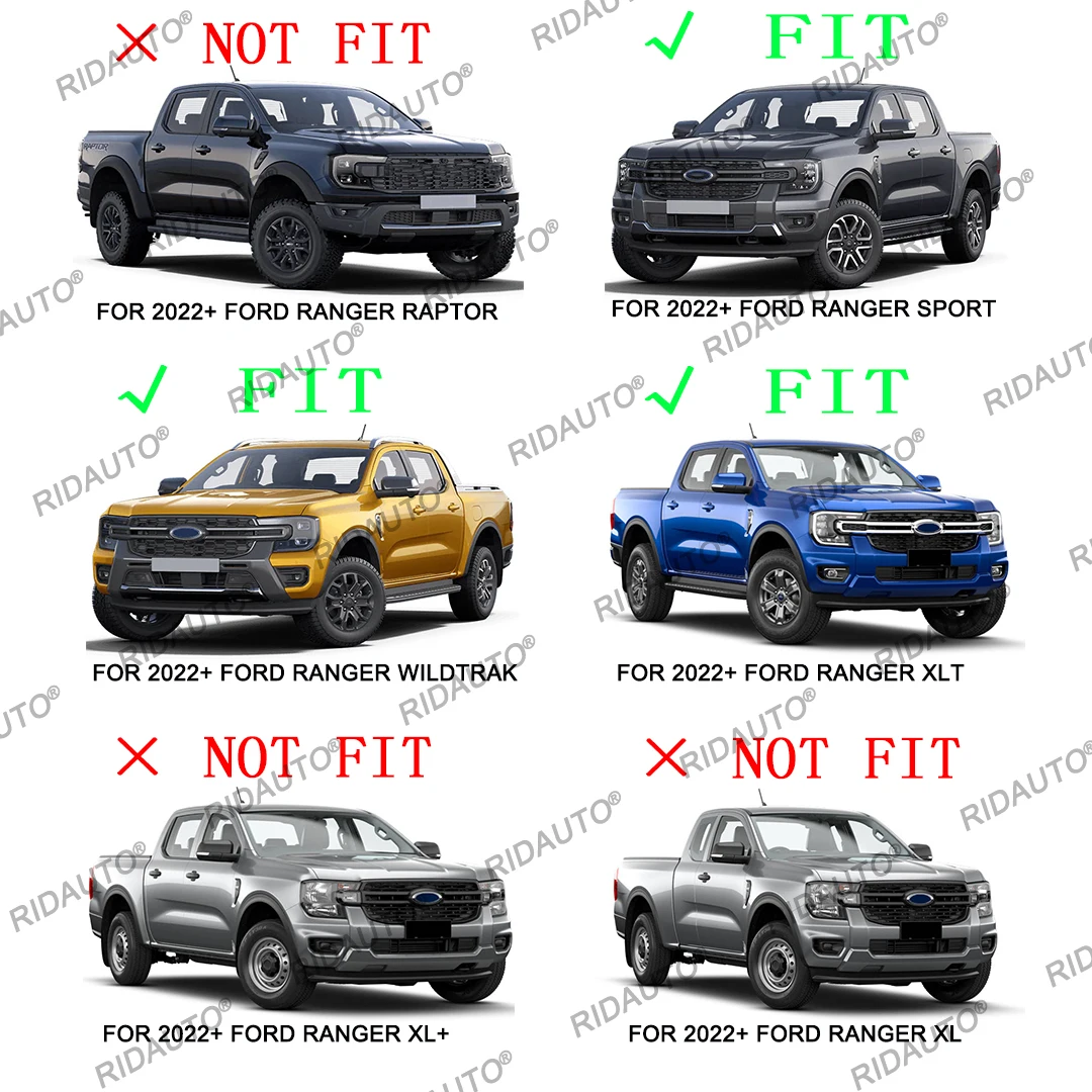 NEW 2022 2023 Next-Generation Front Grills Grille For FORD RANGER Accessories T9 MK4 PX4 High Version XLT WILDTRAK SPORT T9