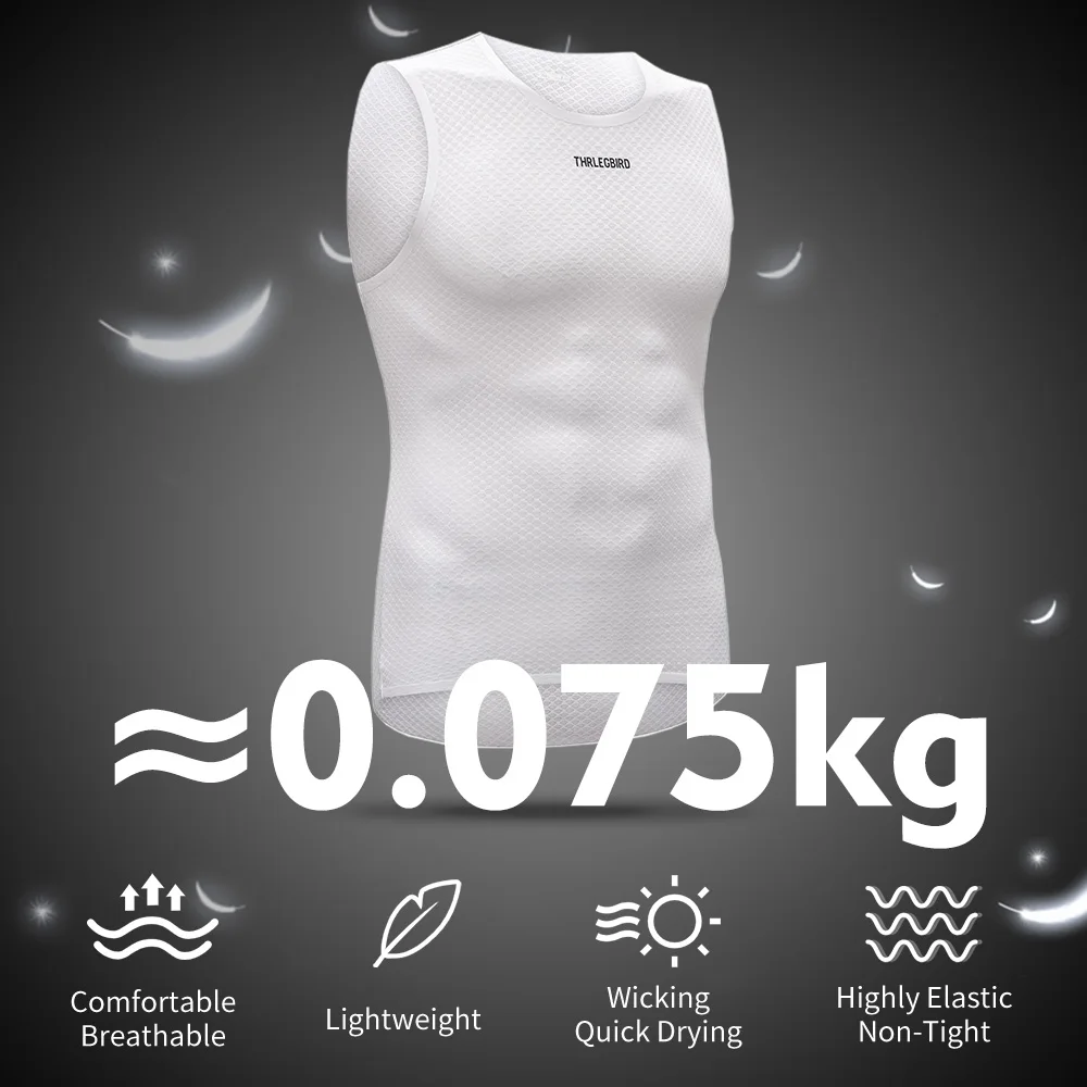 ThinkRider Men Cycling Base Layer Summer Jersey Cycling Vest Reflective MTB Road Bike Bicycle Vest Mesh Underwear