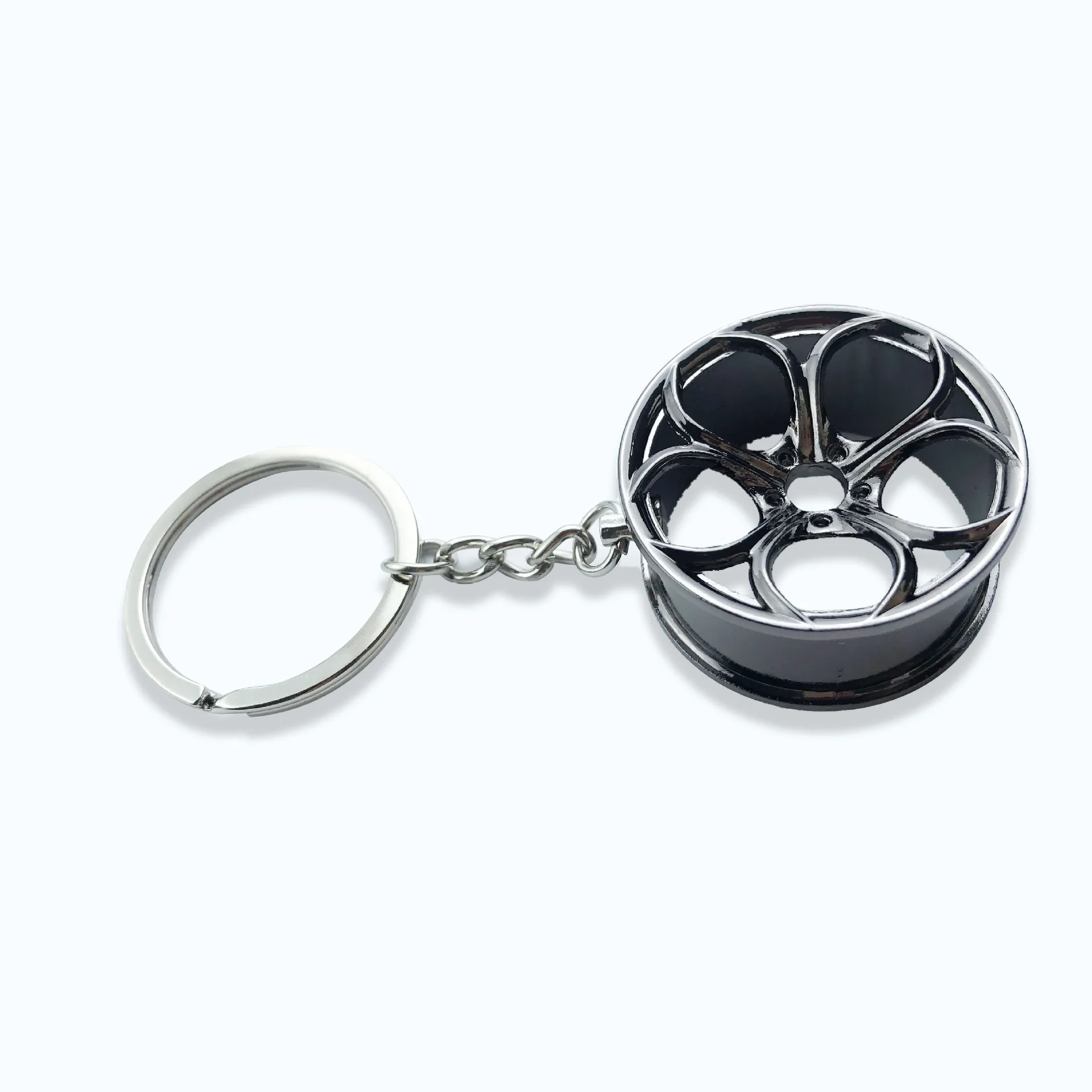 Simulation Rims Model Metal Keychain Durable Zinc Alloy Keys Bags Pendant for Men\'s Punk Style Car Wheel Hub Personalized Gifts