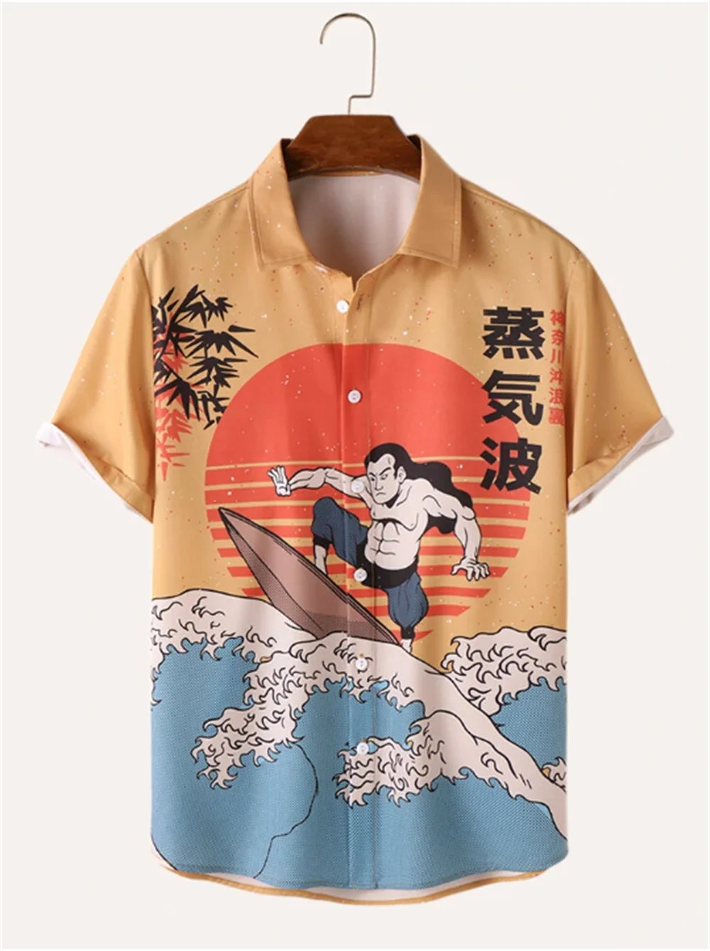 Sunrise Men's Shirt Soft and Comfortable Short Sleeve Shirt Summer Hawaiian Shirt High Quality HD Picture Extra Large Size