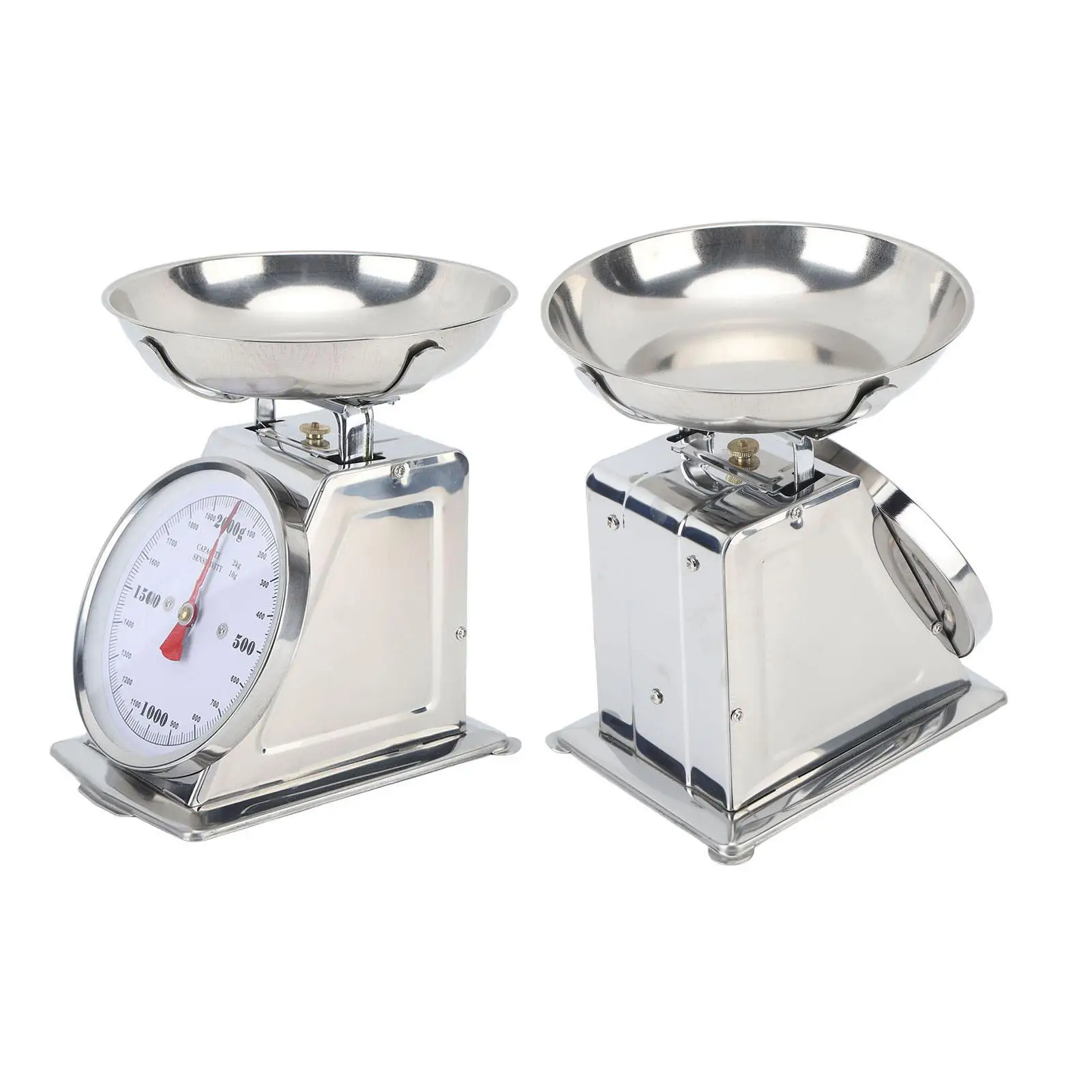 High Mechanical  Scale with Removable Stainless Steel Bowl - Easy Clean, Clear Dial Reading, Compact Design