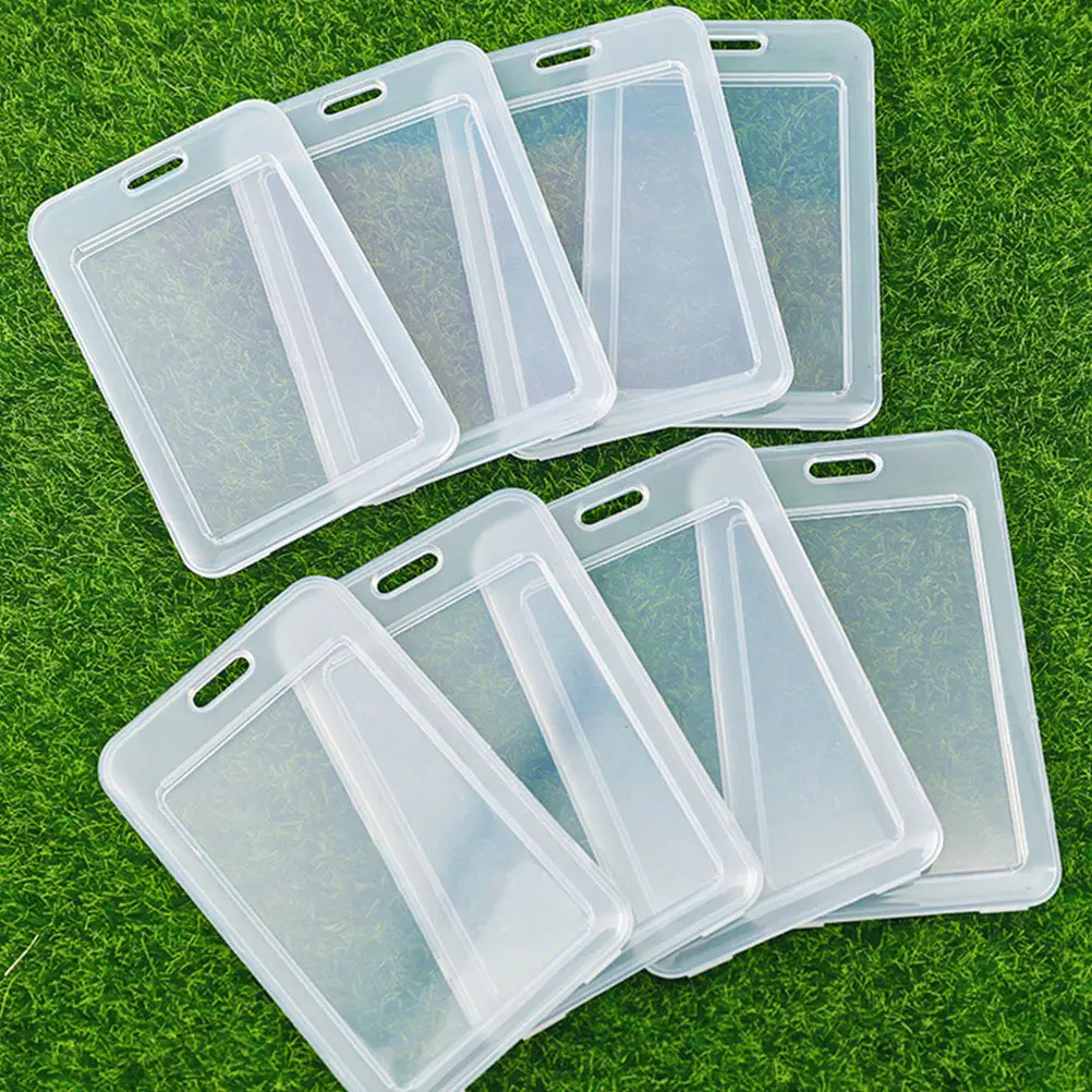 

20Pcs Bus Card Holders Waterproof Plastic Id Cards Holder Portable Name Tag Protector for Office Travel School Work