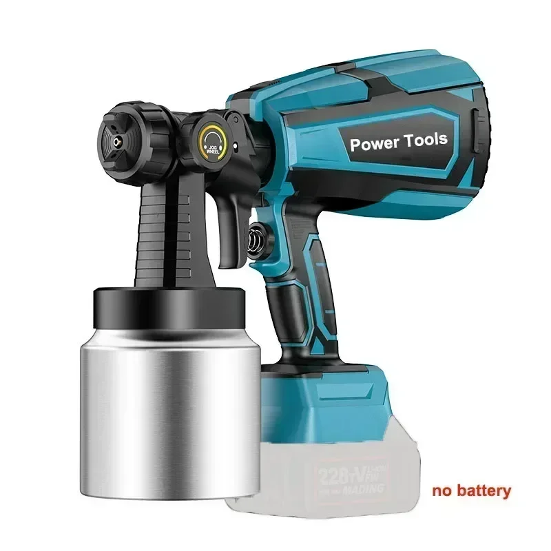 Pistola de pintura sem fio elétrica de alta pressão, 1000ml, 1100W, pulverizador destacável, revestimento de parede, ferramentas aerógrafo, 110V, 220V