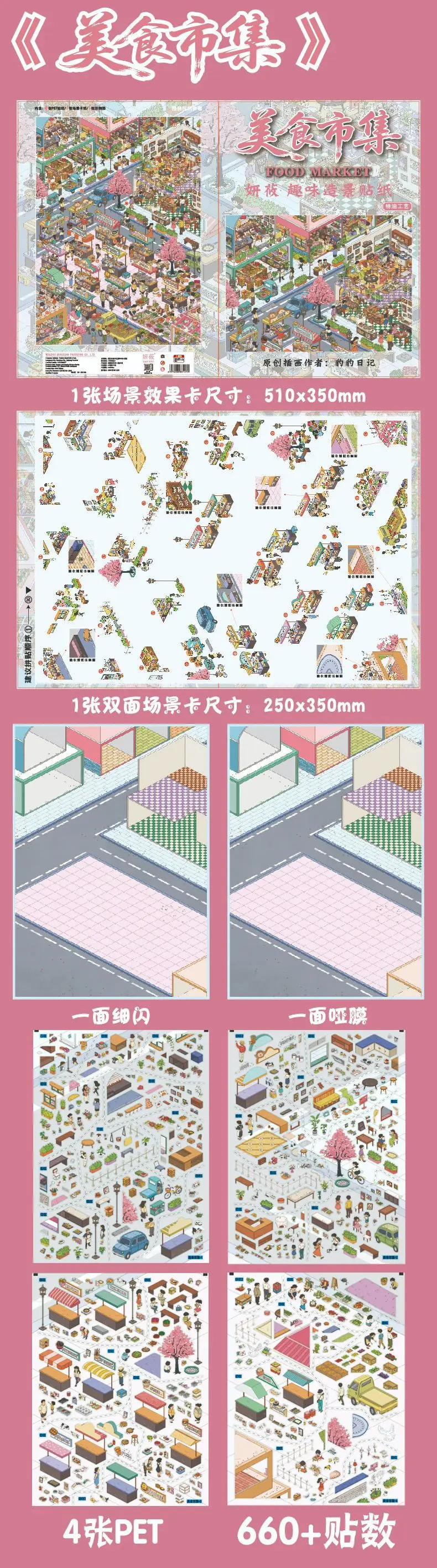 Kawaii 3D-Aufkleber „Ein Eckchen der Stadt“ mit Morgenlicht-Bubble-Station-Landschaft – DIY-Taschenkabinen-Szene als Festtagsgeschenk – Detail 2