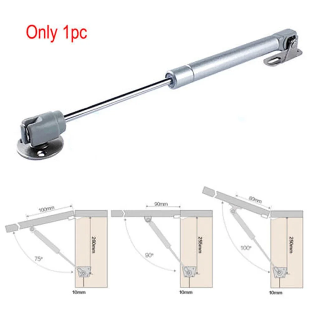 Smooth Hydraulic Gas Spring Support Strut For Furniture Cabinet Doors Sturdy Pneumatic Lifter With Steel Finish
