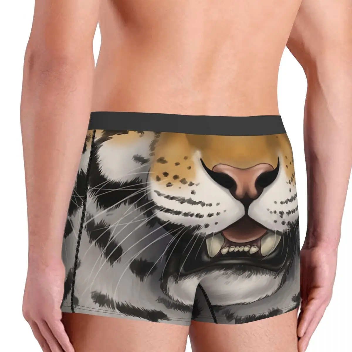 Tiger Face Men Boxer Briefs Highly Breathable Underpants High Quality Print Shorts Birthday Gifts