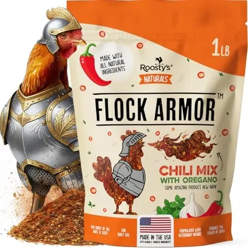 

Roosty's Naturals Flock Armor Chicken De-Wormer Powder - 1LB Chili Mix, All-Natural, US-Made