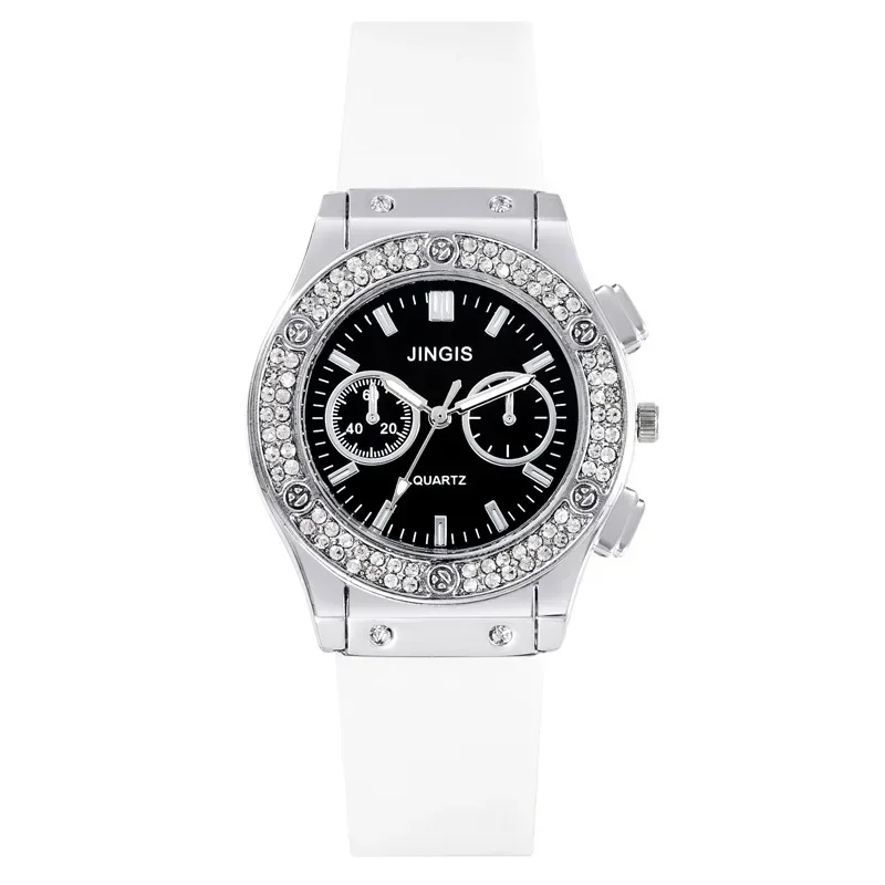 Mode Gummi Frauen Uhren luxuriöse Marke lässig Diamant weibliche Quarz Armbanduhren einfache Sport uhr Relogio Feminino