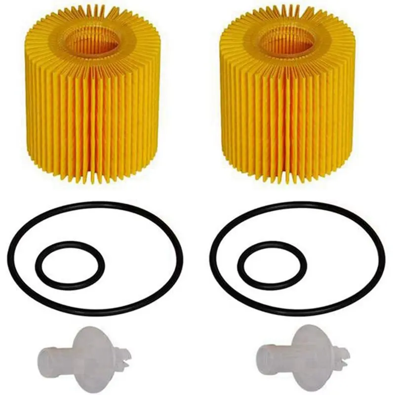 For Toyota Avalon Camry Highlander RAV4 Sienna Tacoma Venza Lexus 5PCS Oil Filter Kits- Model Codes 04152-YZZA1& 04152-31090
