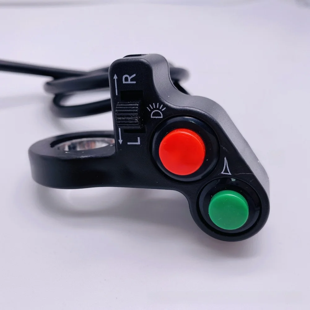 Handlebar Control Switch for Motorcycle and Electric Tricycle with Integrated Turn Signal Headlight and For HORN Buttons