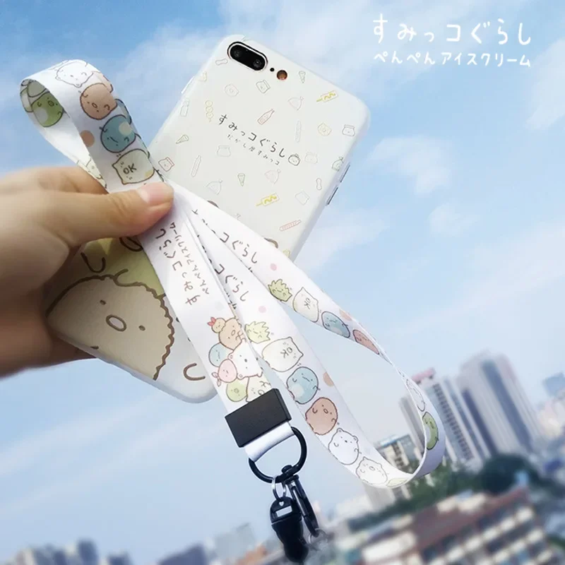 Snoopy Cartoon Lanyard Mobile Phone ID Keychain Neck Strap Anime Anti-lost Gift