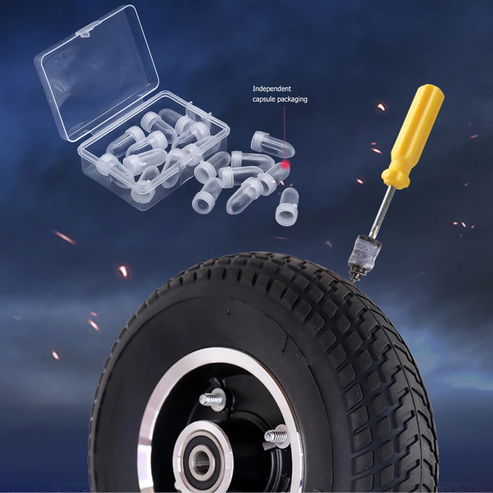 10-70Pcs Car Tyre Repair Rubber Nail Set Universal Car Motorcycle Tyre Repair Nails Truck Scooter Bike Tire Puncture Repair Too