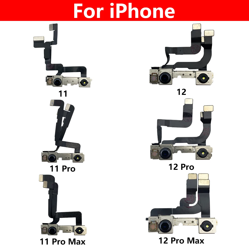 New Front Camera For IPhone 11 12 13 14 15 Pro Max Plus Mini Front Camera Flex Cable