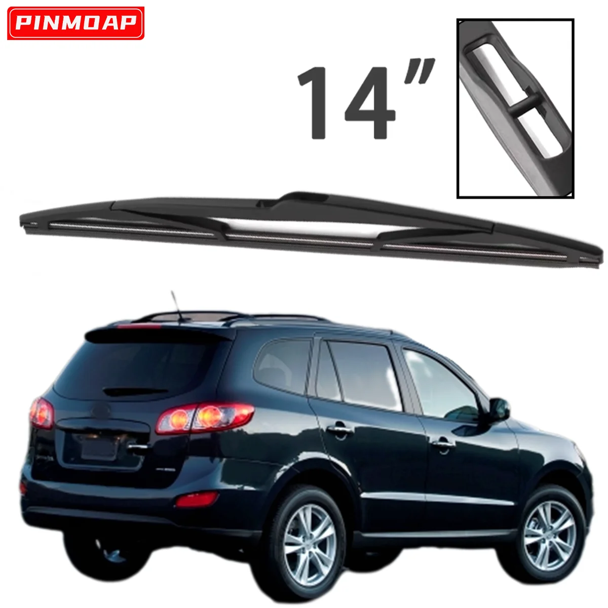 1PC 14 "Für Hyundai Santa Fe CM 2007-2012 Heckscheibenwischer Windschutzscheibe Windschutz Heckscheibenwischerblatt Autozubehör Zubehör