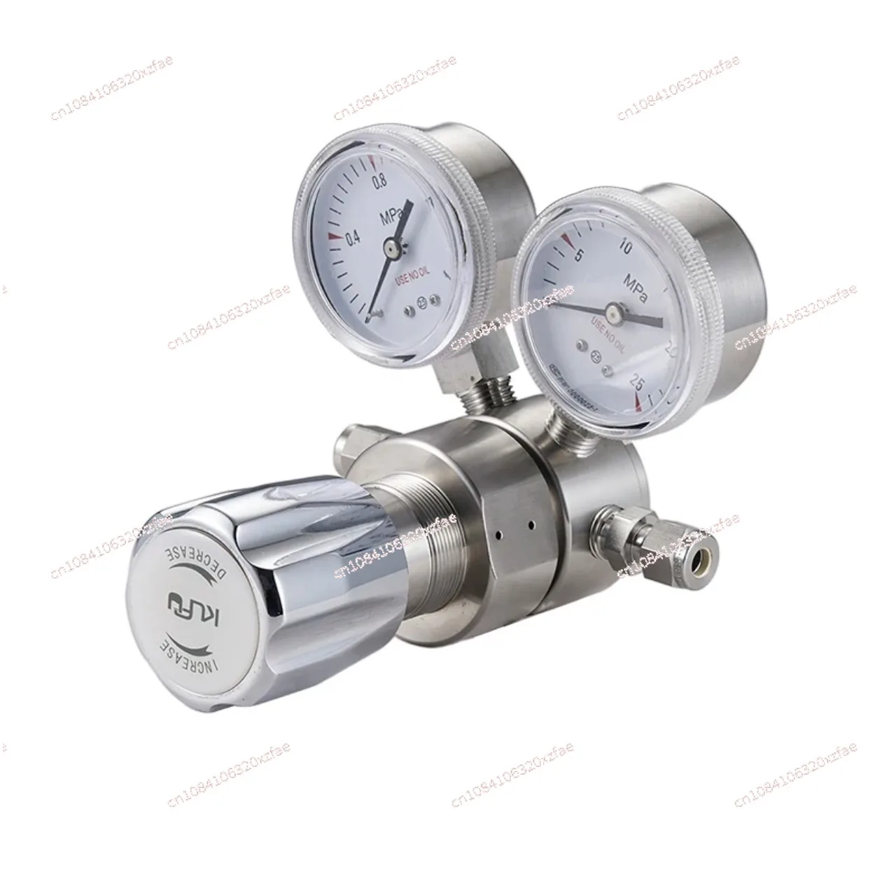 316l Material High-purity Gas Oxygen Regulator Single-stage Double-meter Small Flow Pressure Reducing Regulator