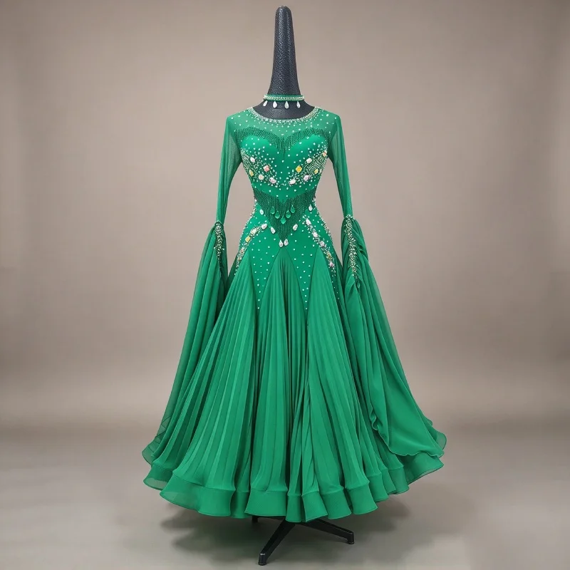 Advanced Customization Ballroom Competition Dance Dresses Women Standard Ballroom Skirt Adult Waltz Ballroom Dancing Dress
