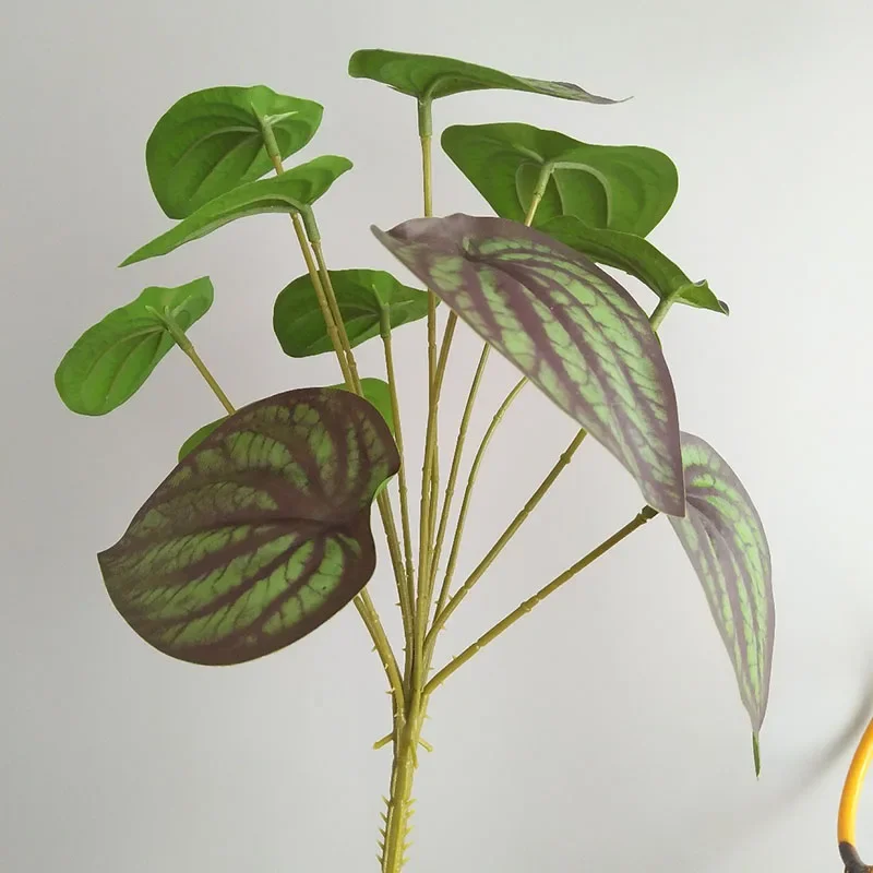 32 "große Gefälschte Pflanzen Tropical Monstera Künstliche Palme Kunststoff Blatt Wasser Anlage für Büro Schreibtisch Home Garten Grün decor – Detail 29