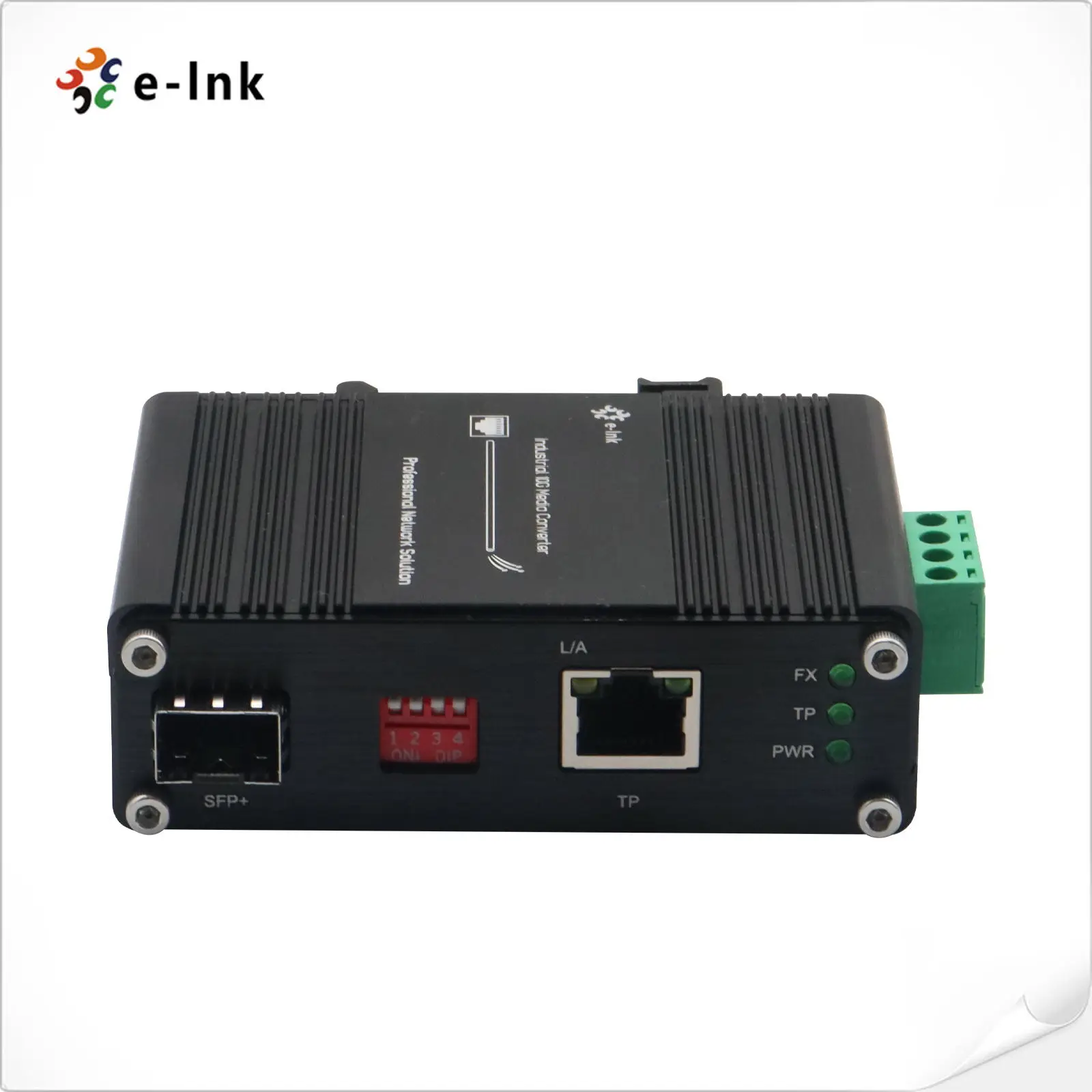 Mini Industrial 10G/5G/2.5G/1G/100M Copper to 10GBASE-X SFP+ Media Converter