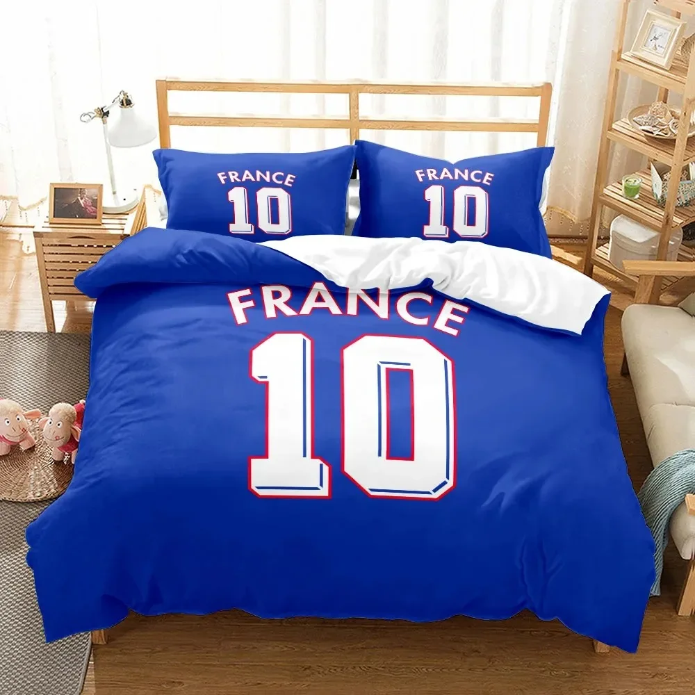 National Soccer Team Core Player Number Duvet Cover Set EU Single Double King US Twin Full Queen Size Bedclothes Comfortable