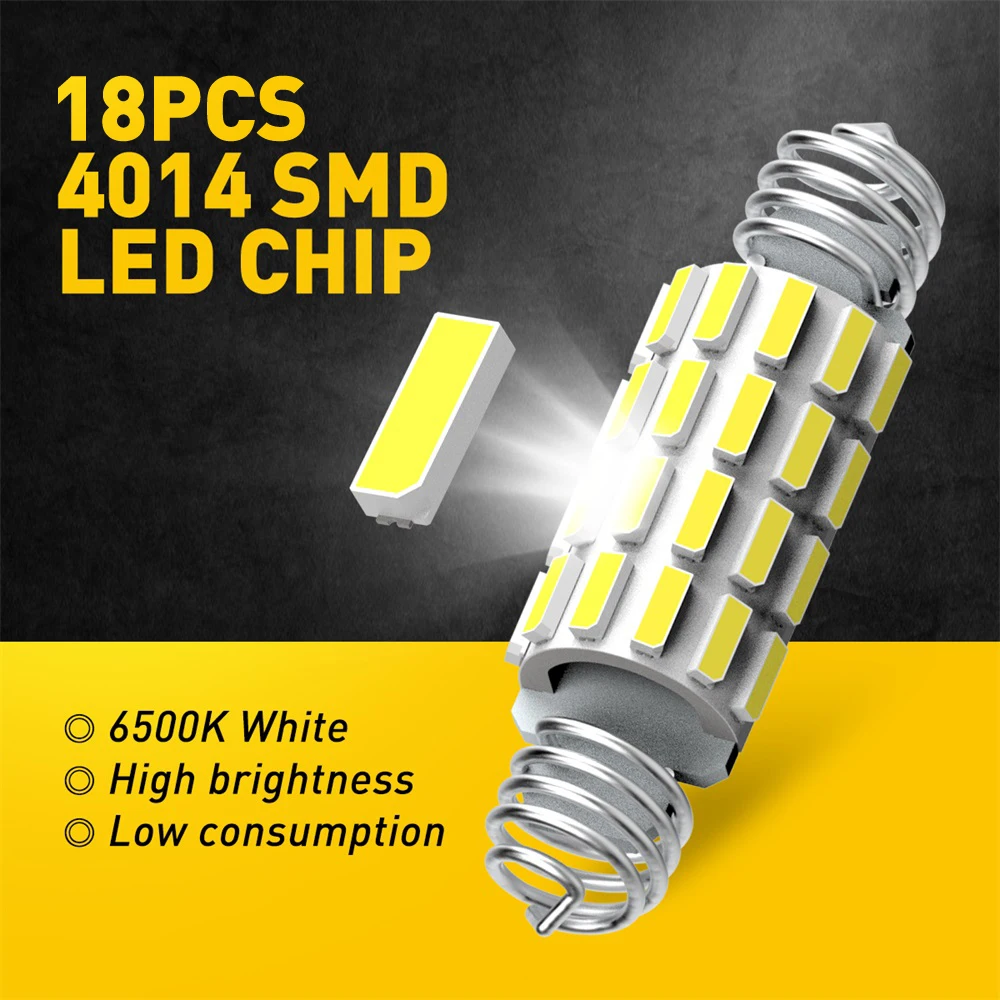 AUXITO 2Pcs Festoon C10W LED 39mm 41mm 42mm Canbus Error Free 4014SMD 6500K White Car Interior Lights Reading Dome Trunk Lamp