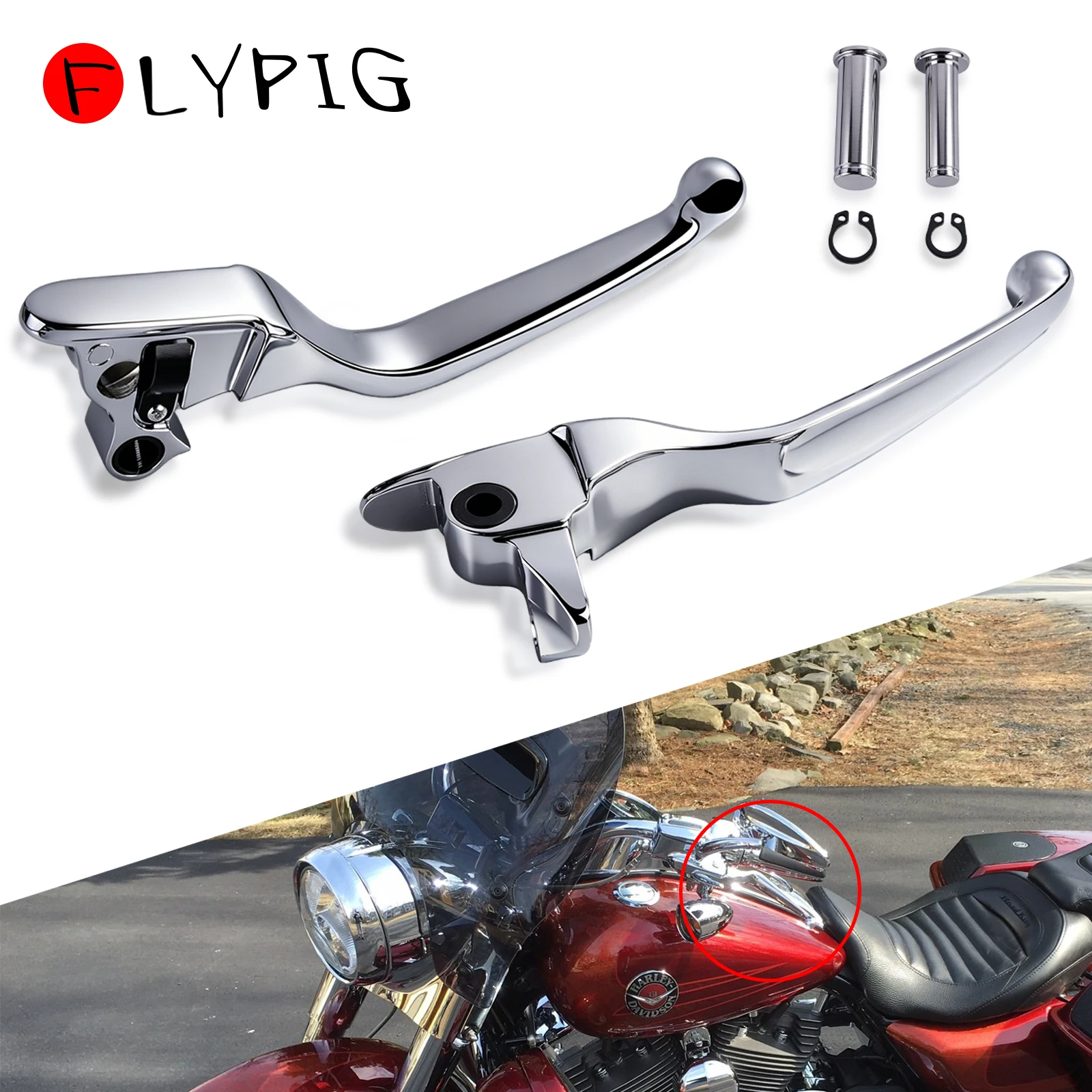 

Silver Brake Clutch Lever for Harley Davidson 96-03 Sportster 883 1200 96-07 Road King 96-10 Dyna Wide Glide Low Rider 99-09