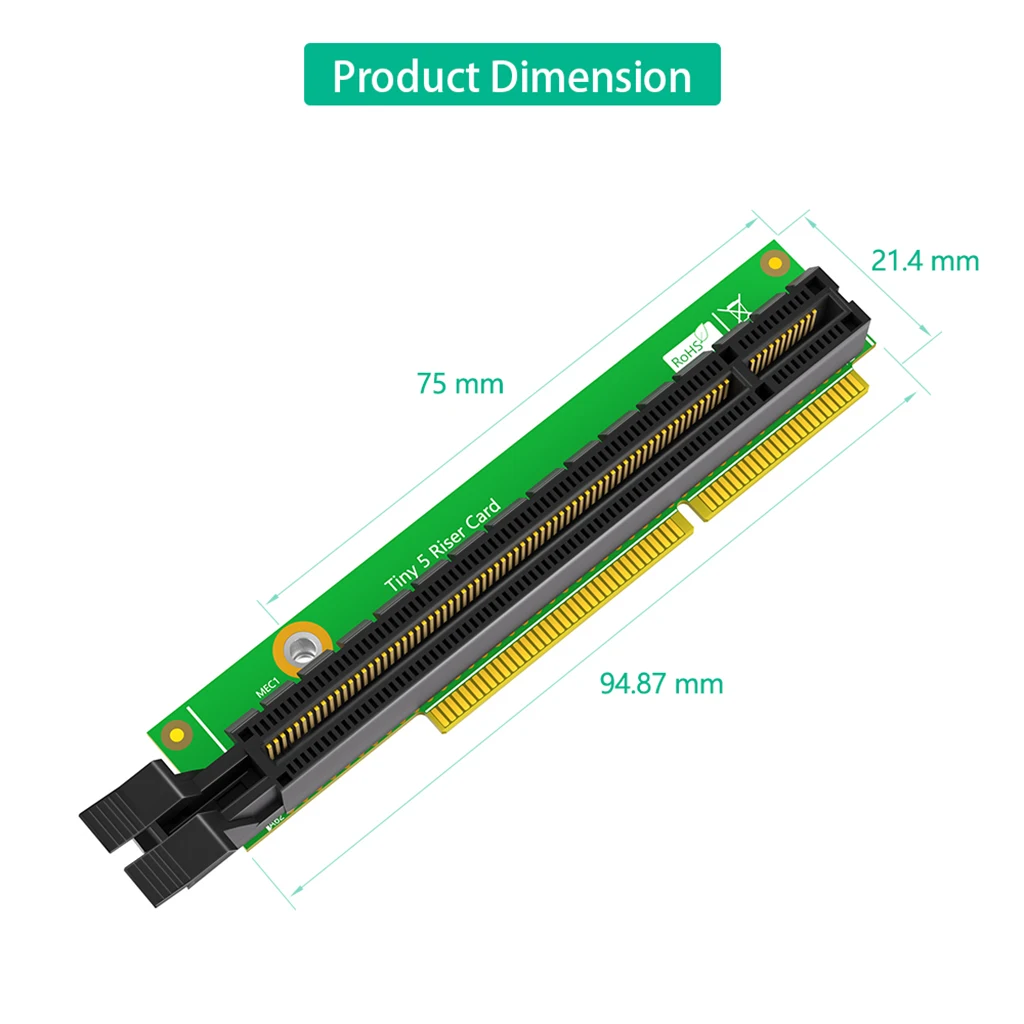 PCI-E 16X Grafikkartenadapter für Tiny4 Tiny5 Tiny6 Serie für ThinkCentre M720Q M910Q M910X für P340 M90Q P1000 Riser-Karte – Detail 14