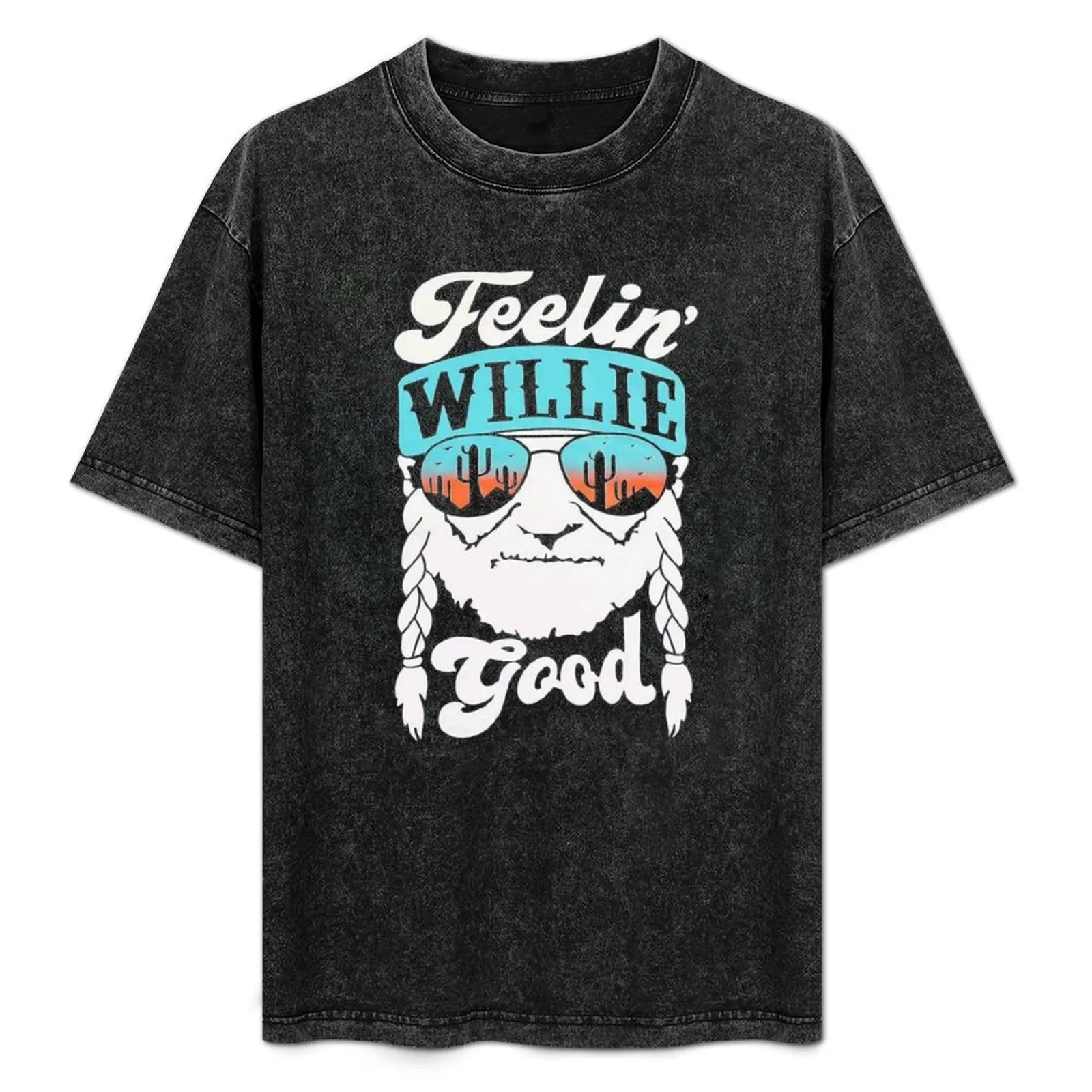 

Футболка с забавным дизайном призрака Feelin Willie Good, свободный топ больших размеров с короткими рукавами