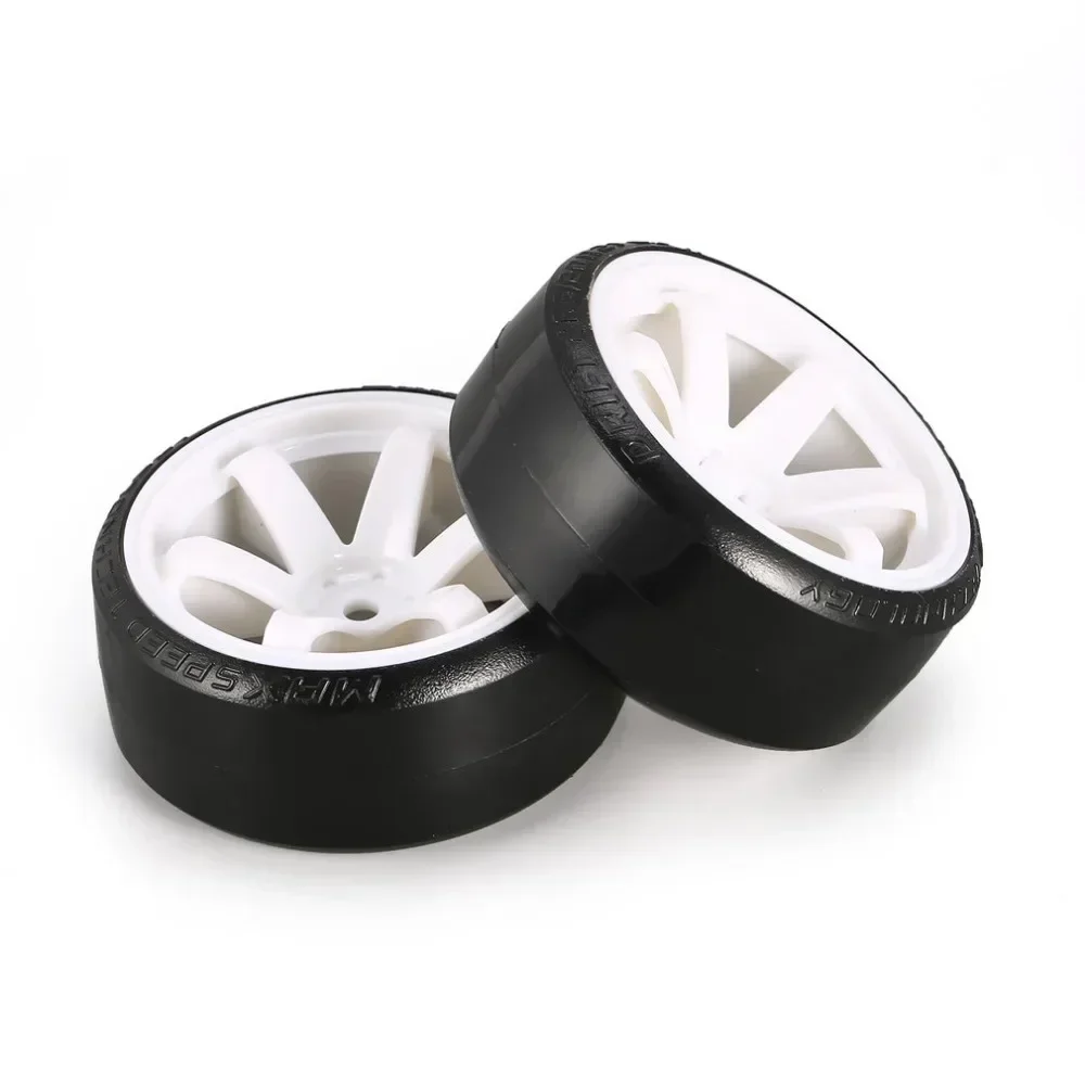 4PCS 60mm Tire Wheel Set Hard Plastic Hub Rim Tyre for 1/10 RC Drift Car Kyosho MST Yokomo 3Racing Tamiya DS5 Wltoys USUKANI