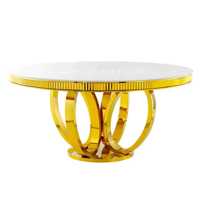 

Luxury Gold Wedding Sweetheart Bride and Groom 60 Inch Roundtable Event Party