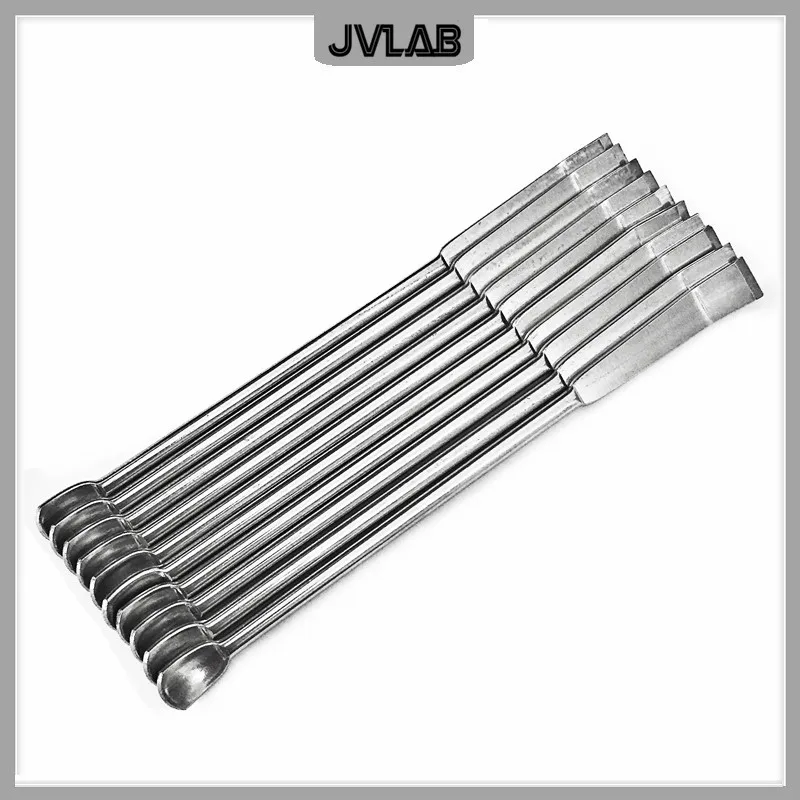 Łyżka do skrobania mikroleków Łopatka ze stali nierdzewnej Łopatka Długość 100 mm Łyżka do śladów SUS 10 cm 10/PK