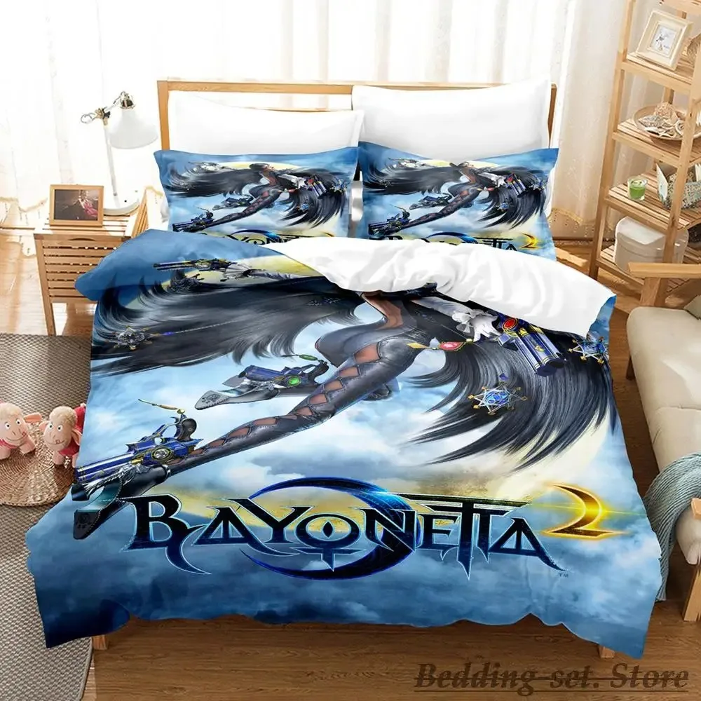 

New Bayonetta Bedding Set Single Twin Full Queen King Size Bed Set Adult Kid Bedroom Duvetcover Sets Anime parure de lit Bed