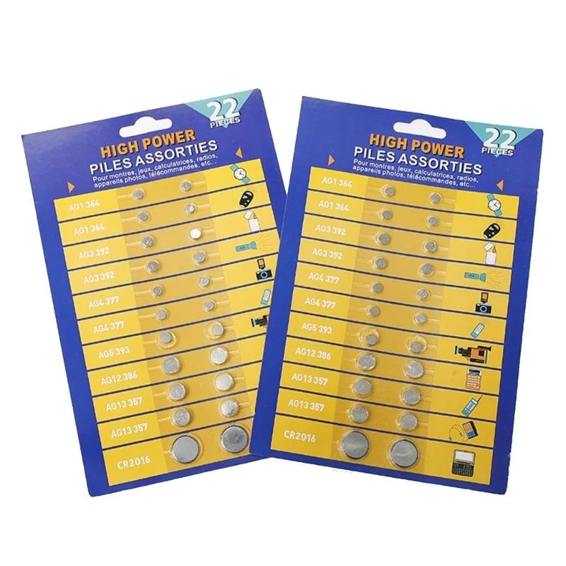 4XFC 22PCS Coin Cell Batteries for Watches, Game Consoles, and Cameras Power