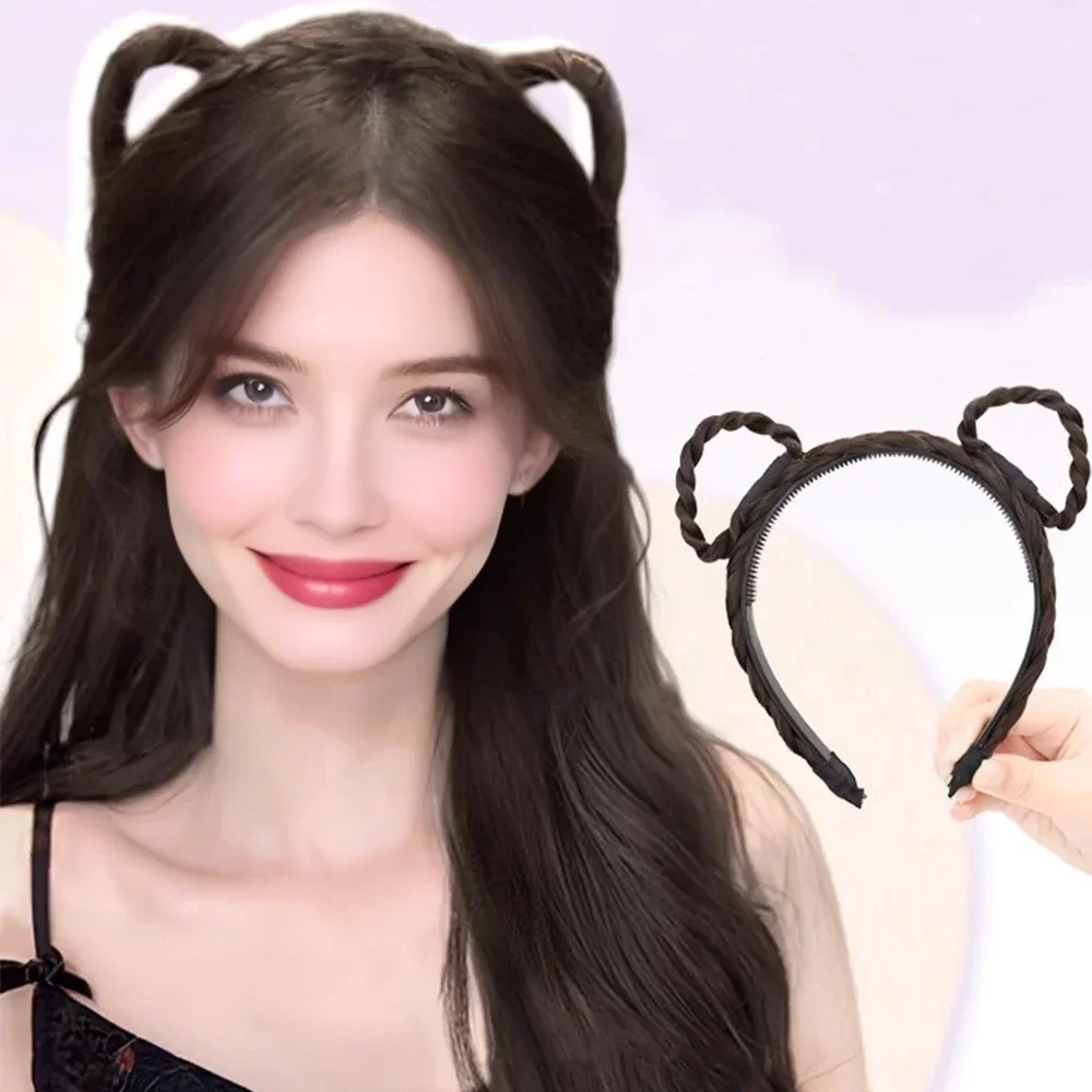 

Wigs braids Headband Cat's ears Hair Hoops Role playing dress up cosplay Hair Accessories for Girls Hair Band