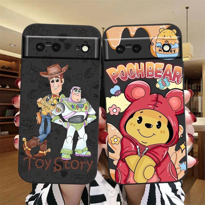 Buzz Lightyear Disney For Google Pixel 8 7A 7 6A 6 5A 5 4 4A XL 5G Black Silicon Shockproof Shell TPU Phone Case