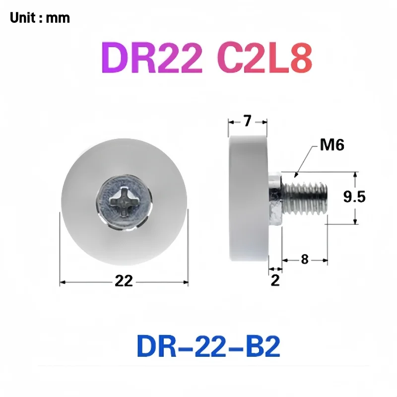 나사 포함 플라스틱 롤러 나일론 휠, DR 시리즈 베어링 도르래, 소형 휠 서랍 도르래, 10 개/세트, 22x7mm