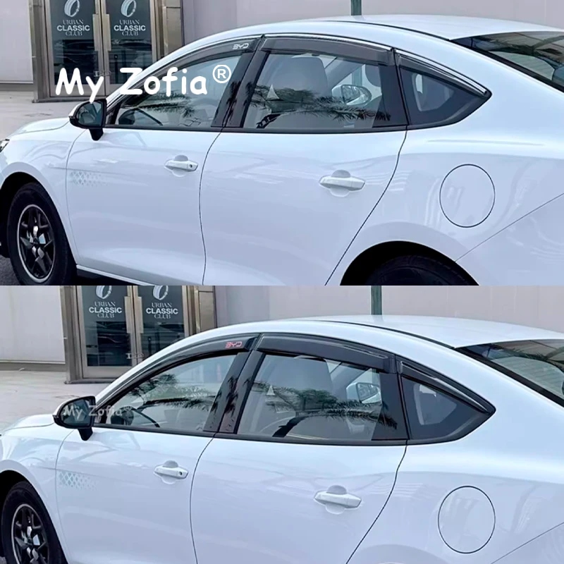 For BYD SEAL 5 DM-i 2025 2026 Car Window Visor Car Rain Shield Deflectors Awning Trim Exterior Rain Giards Cover Accessories