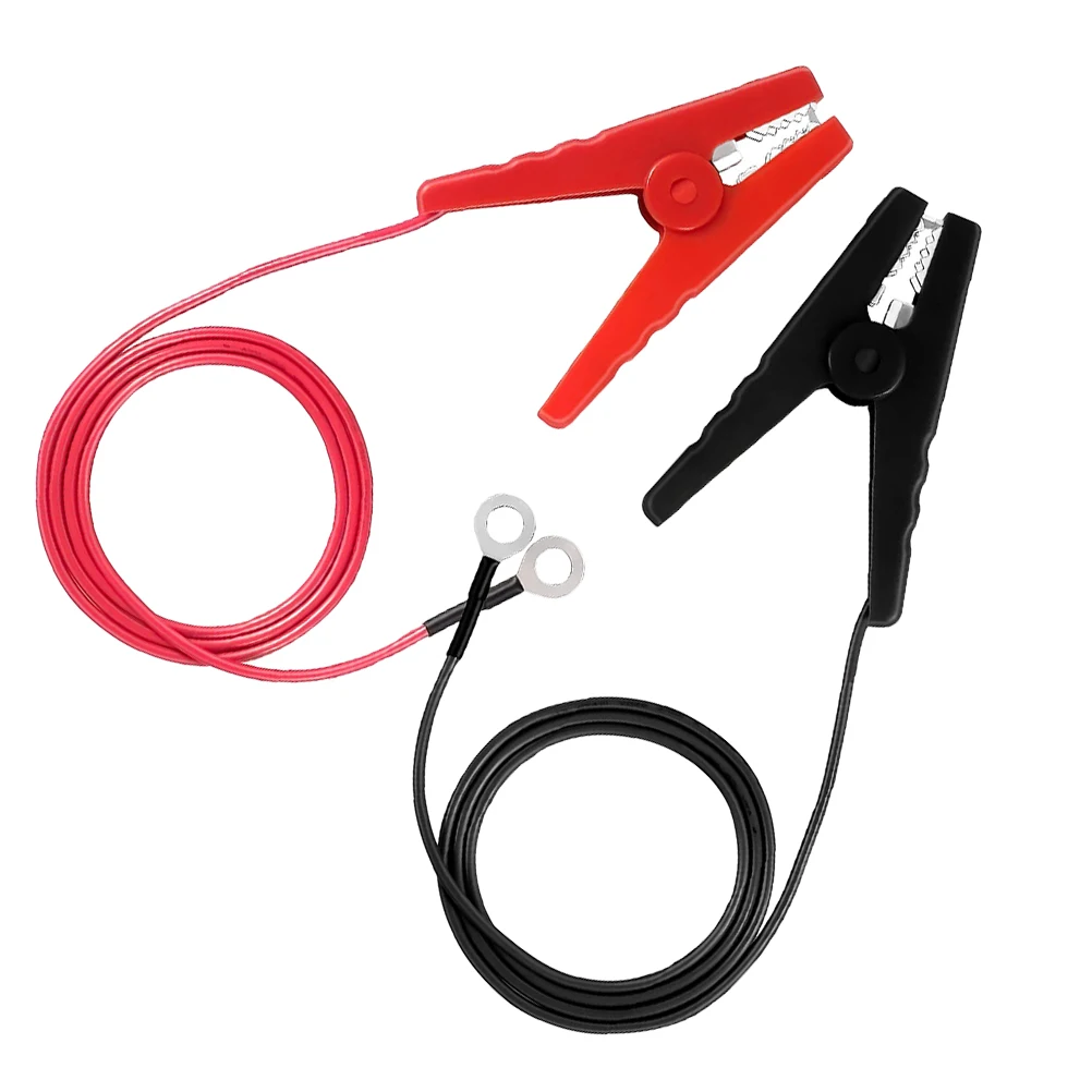 

2pcs Charging Cable Wire Solar Electric Fence Jump Connector Farm Fence Copper PP Heavy Duty Clamps Connectors Red