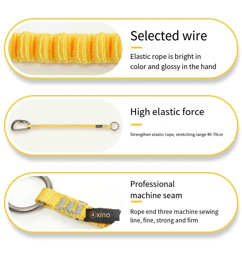 Outdoor Hooked Protective Rope Climbing Abrasion Resistant Safety Rope Protective Sleeve Adjustable Climbing Belt Climbing Tools