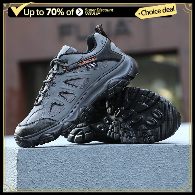 2026 tdoor Hiking Shoes Men Anti-slip Wear-resistant Sports Shoes Men Lace-up Lightweight Soft Breathable Casual Men Shoes