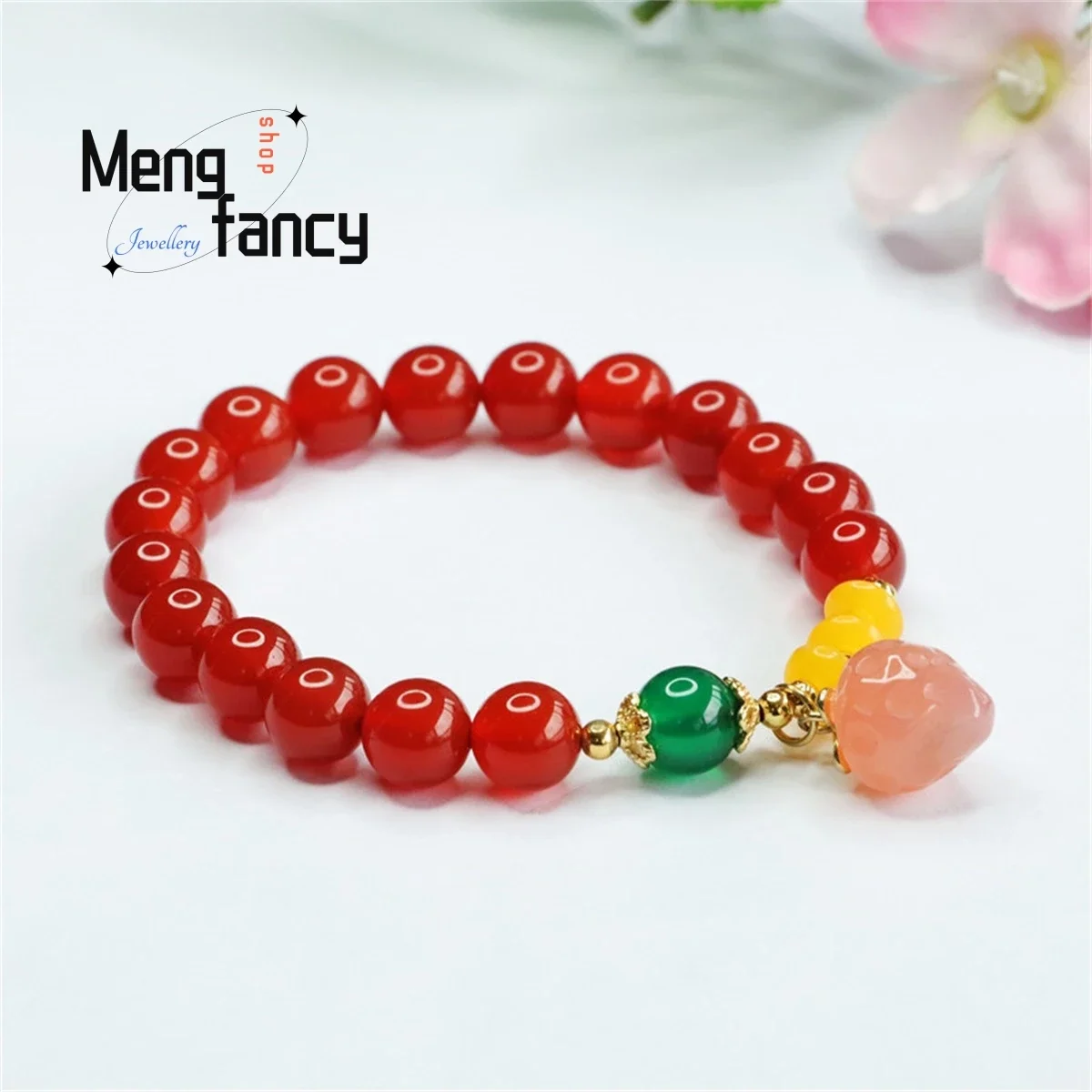 سوار سلسلة من حبات الفراولة ، طبيعي ، أصلي ، أحمر ، مصدر ملح ، بسيط ، أنيق ، شخصي ، موضة ، مجوهرات متعددة الاستخدامات